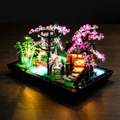 Vista 2 de Kit de iluminación LED para Lego Icons Tranquil Garden 10315, luz LED compatible con modelos de bloques de construcción Lego 10315