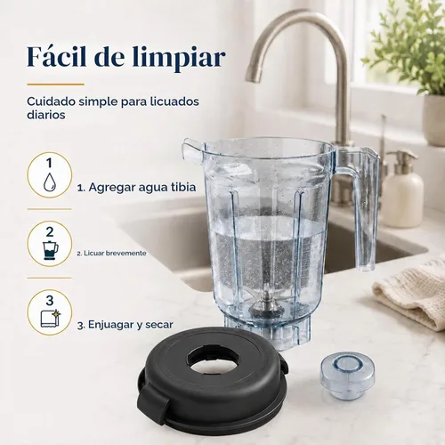 Vista 2 de Jarra de licuadora de bajo perfil de 32 onzas compatible con Vitamix 5200/7500/5000/6300/750/E310/VM0102/VM0103/VM0197 - Vaso de recipiente sin BPA