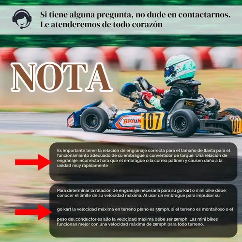 Vista 5 de Embrague de 3/4" de orificio Go Kart Embrague centrífugo con polea de transmisión Compatible con GoKart Mini Bike Correa de estilo AB de 1/2