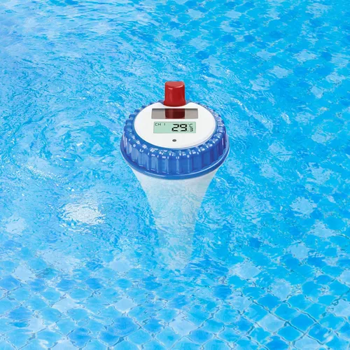 Vista 7 de Termómetro inalámbrico de 300 pies de largo, medidor de temperatura solar, sensor de temperatura de piscina, flotante, fácil de leer, impermeable