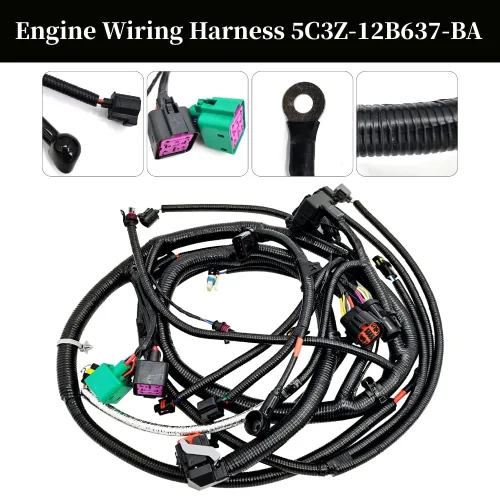 Vista 4 de 5C3Z-12B637-BA Arnés de cableado del motor para F250 F350 F450 F550 Ford Super Duty 6.0L 2005 2006 2007 Arnés de cableado del motor diésel con fecha