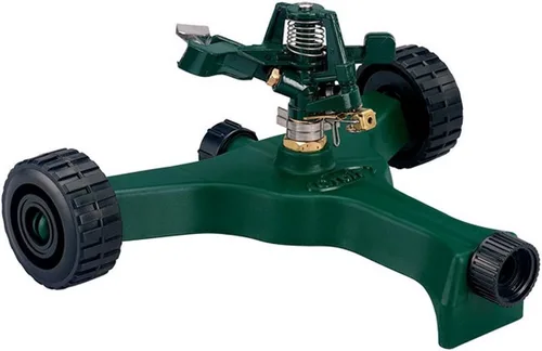 Vista 2 de Orbit 58148 Rociador de impacto de zinc de 1/2 pulgada con base de rueda de metal (paquete de 3)