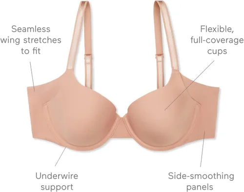 Vista 5 de Warner's Sujetador Ra3061a para mujer con efecto secundario y sin costuras, cómodo y calmante