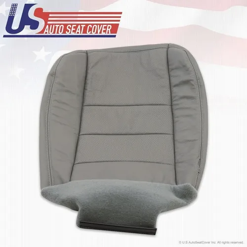 Vista 8 de 2002 a 2007 para Ford F-250 F-350 Lariat Cubierta de asiento de cuero gris perforado