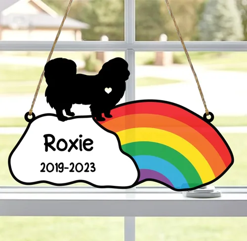 Vista 112 de LOVELYPOD Rainbow Bridge - Regalos conmemorativos para mascotas, regalos conmemorativos para perros afganos por pérdida de sabueso afgano, regalo