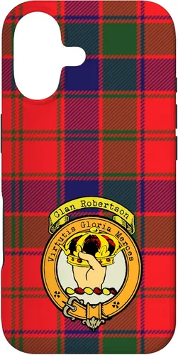 Vista 32 de Robertson Clan Scottish Crest and Tartan Case for iPhone 16