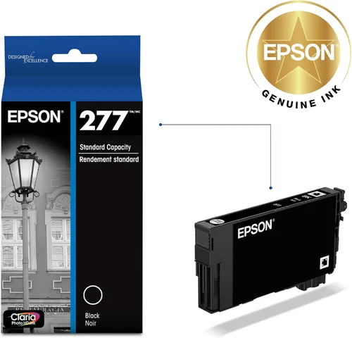 Vista 2 de Epson 277 Claria Photo HD Ink Cartucho negro fotográfico de capacidad estándar (T277120-S) funciona con Expression Photo XP-850, XP-860, XP-950