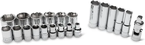 Vista 6 de SATA 25 Pc. 1/2" Dr. 6 Pt. Juego de bandejas de zócalos, SAE - ST09528