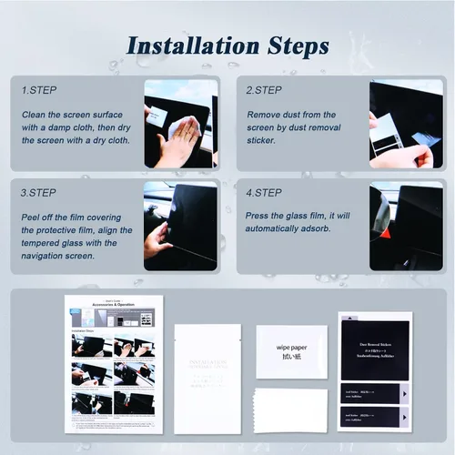 Vista 7 de BIBIBO Protector de pantalla de vidrio templado compatible con H*yundai Tucson NX4 2022 + 8 pulgadas de dureza 9H, pantalla táctil de control