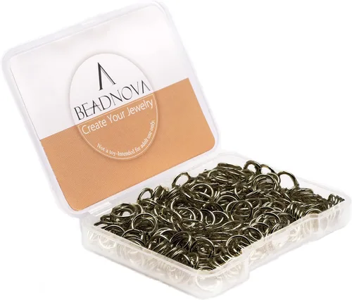 Vista 16 de BEADNOVA Anillos de salto negros de 0.157 in para hacer joyas, anillos abiertos para llaveros y reparación de collares (300 unidades)