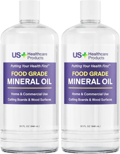Vista 10 de US+ Aceite mineral 100% puro de 32 onzas, aceite para tablas de cortar, grado alimenticio, USP, restaura y protege tablas de cortar, bloques