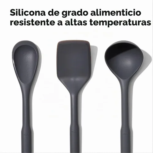 Vista 7 de OXO Good Grips – Set de utensilios de cocina, 3 piezas de silicona