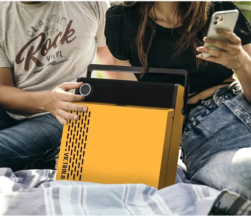 Vista 12 de Victrola Revolution GO – Reproductor de discos de vinilo portátil, tocadiscos Bluetooth con batería, vida útil de batería de 12 horas, reproductor
