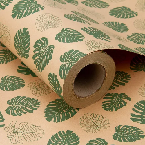 Vista 9 de RUSPEPA Rollo de papel de regalo Kraft - Patrón de globo - 24 pulgadas x 100 pies