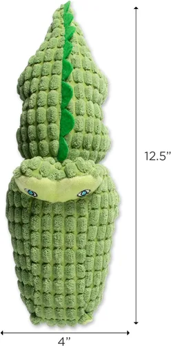 Vista 6 de Bone Dry Colección de juguetes de peluche chirriante para mascotas, felpa, cocodrilo