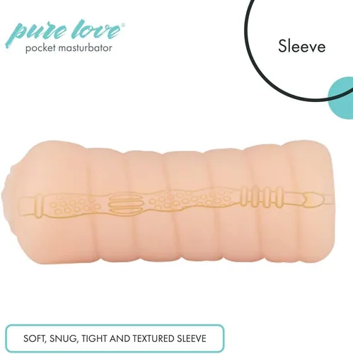 Vista 3 de Pure Love Coño de bolsillo, Masturbador masculino flexible
