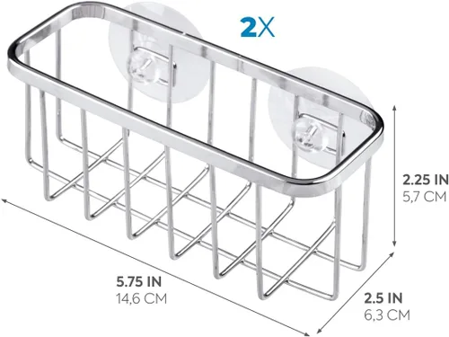 Vista 3 de InterDesign Gia ventosa para cocina, Acero inoxidable, Pulido, normal