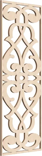 Vista 13 de 9 3/8"W x 24 3/8"H x 1/4"T Bellaire Decorativos Paneles de pared de madera calado, abedul