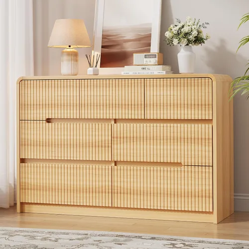 Vista 15 de Cómoda de madera negra para dormitorio, 5 cajones para almacenamiento de ropa, cómoda moderna con cajones anchos, cómoda de madera amplia para sala
