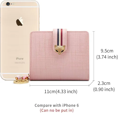 Vista 2 de FOXER Carteras pequeñas para mujer, monederos con cremallera para tarjetas de crédito, Classic