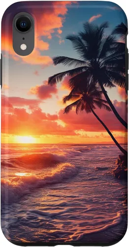 Vista 25 de Palm Tree Sunset Tropical Boho Beach Aesthetic Vacation Case for iPhone 17
