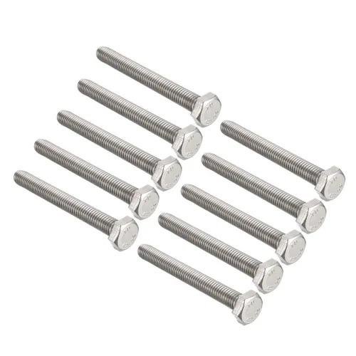 Vista 10 de uxcell M8x35mm Tornillos hexagonales 304 Perno de tornillo hexagonal de acero inoxidable 10pcs