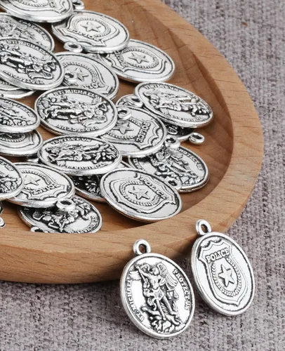 Vista 4 de San CristóbalSan JoséSan Miguel ArcángelSan BenitoNuestra Señora Gracia Medalla Milagrosa Colgante para collar de rosario, suministros