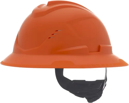 Vista 5 de MSA V-Gard C1 Casco de Ala Completa con Barrera Térmica de Enfriamiento ReflectIR y Suspensión Fas-Trac III - Utiliza Características