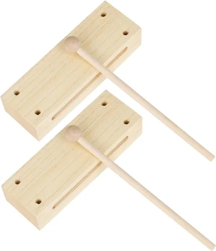 Vista 8 de BESPORTBLE 2 Sets Wooden Percussion Instruments with Mallets Rhythm Sticks for Adults for Music Education Bands and Classroom Activities