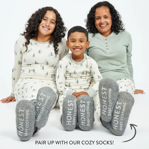 Vista 7 de HonestBaby - Pijama familiar navideña de algodón orgánico