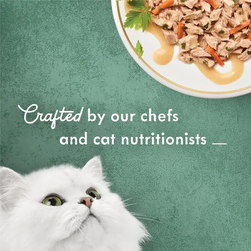 Vista 3 de Purina Fancy Feast - Alimento húmedo para gatos con alto contenido de proteínas, receta Medleys de salmón salvaje de Alaska con verduras