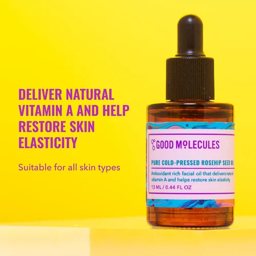 Vista 2 de Good Molecules Aceite Puro de Semilla de Rosa Mosqueta Prensado en Frío - Aceite de Rosa Mosqueta 100% Natural Hidratante Facial Ligero