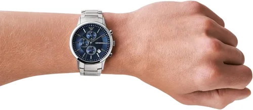 Vista 4 de Emporio Armani Reloj de vestir Modelo AR11164 Navy Stainless Chrono Cronógrafo movimiento de cuarzo