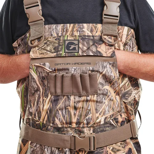 Vista 3 de Gator Waders Vadeadores de caza transpirables con aislamiento para hombre, Mossy Oak Bottomland