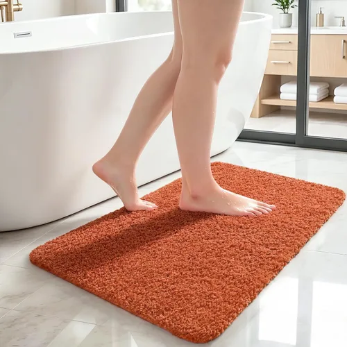 Vista 19 de LOCHAS Alfombra de baño de microfibra antideslizante de 36 x 24 pulgadas Gris