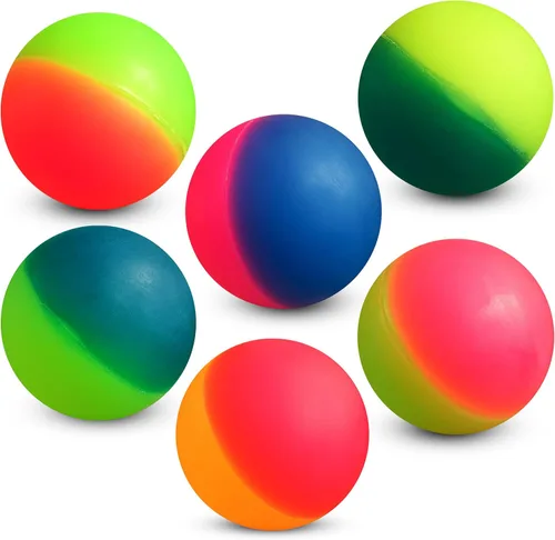 Vista 4 de Jumbo Super Bouncy Balls (Pack) - 2.35-Inch Assorted Color Rubber Balls