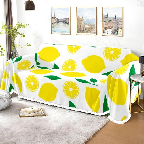 Vista 3 de Funda de sofá con estampado de limón, fundas de sofá resistentes a las manchas, protector universal de muebles Multi4