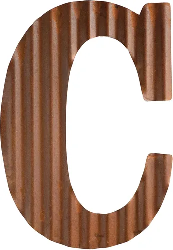 Vista 6 de COLLECTIVE HOME - Letras metálicas de 12 pulgadas para decoración de pared, letras oxidadas corrugadas, decoración rústica para colgar en la pared