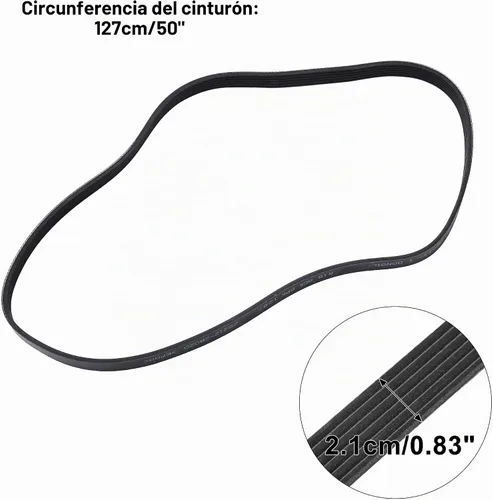 Vista 3 de X AUTOHAUX Correa serpentina acanalada en V 252122B020 para Hyundai Accent