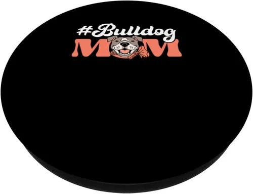 Vista 2 de Hashtag Bulldog Mom Dueño de perro PopGrip intercambiable American Bully PopSockets