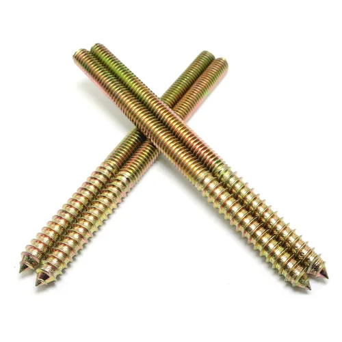 Vista 5 de Pernos de suspensión de tornillo autorroscantes de 5/16 "-18 x 5 pernos de suspensión de doble cabeza para muebles y juntas de madera