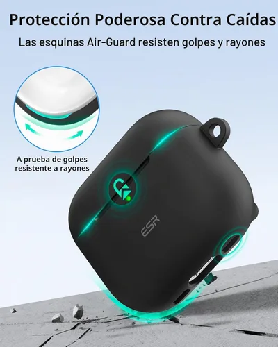 Vista 7 de ESR Funda para AirPods 4 (HaloLock), Compatible con Funda de AirPods de 4ª Generación (2024) (USB-C), Compatible con MagSafe, Cubierta de Protección