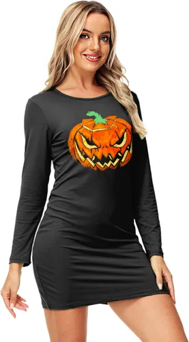 Vista 5 de Deerose Vestido de Navidad de manga larga para mujer, ajustado y elástico