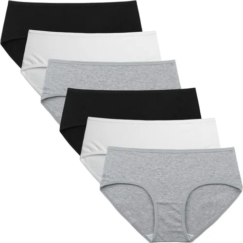 Vista 12 de INNERSY - Ropa interior de mujer de algodón estilo hipster, tallas regular y extra grande, paquete de 6 unidades Resplandor