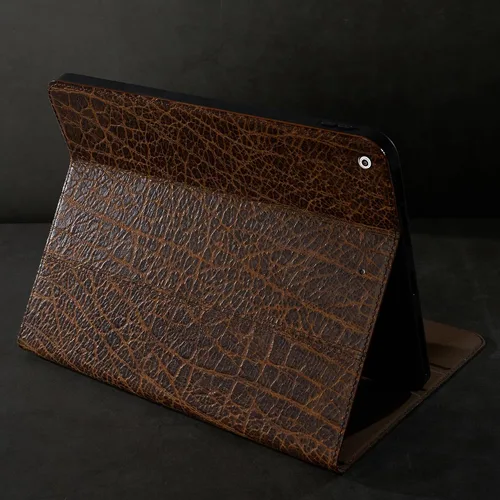 Vista 5 de Gexmil Funda para iPad de 9ª/8ª/7ª generación (2021/2020/2019), funda de cuero genuino de 10.2 pulgadas, funda de piel de vaca con función