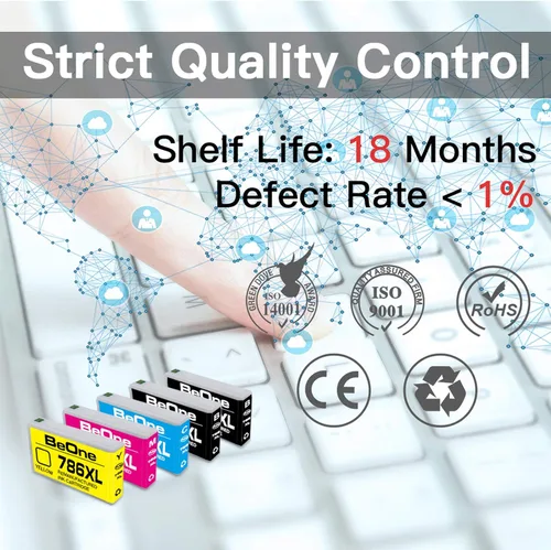 Vista 7 de BeOne Cartuchos de tinta remanufacturados de repuesto para Epson 786XL 786 XL T786 T786XL para usar con impresora Workforce Pro WF-4630 WF-4640