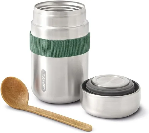 Vista 2 de BLACK + BLUM Frasco de alimentos al vacío Contenedor de almuerzo de acero inoxidable aislado a prueba de fugas con cuchara de cucharón