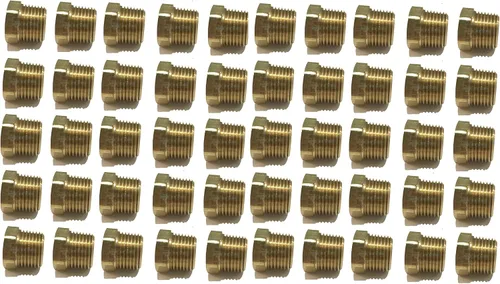 Vista 4 de Conector hexagonal con núcleo de latón macho de 3/8" NPT MNPT combustible/aire/agua/aceite/gas WOG (cantidad 01)