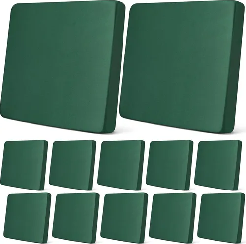 Vista 10 de Newwiee Juego de 12 fundas de cojín de repuesto para patio, exteriores, impermeables, elásticas, lavables, individuales, protectores de muebles