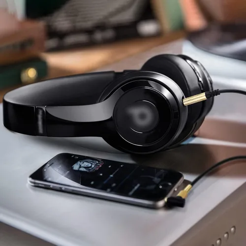 Vista 4 de weishan Studio3 - Cable de audio en espiral para auriculares inalámbricos Beats Studio Pro / Studio3 / Solo4 / Solo3, micrófono en línea de 0.138 in
